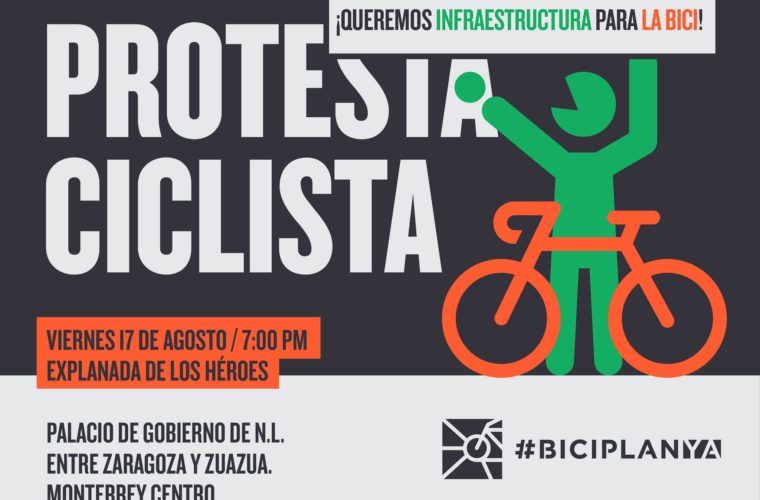 Protesta ciclista en la Explanada de los Héroes – 17 de agosto