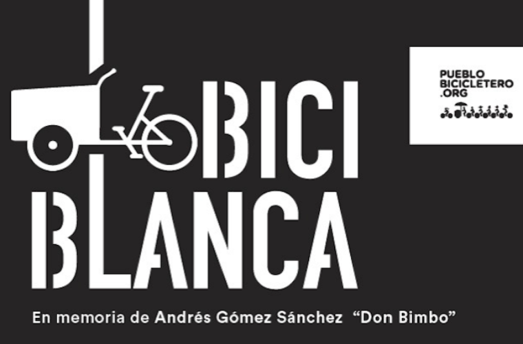 Bicicleta Blanca en memoria de Andrés Gómez Sánchez «Don Bimbo»