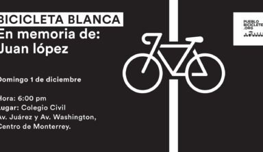 Bicicleta Blanca en memoria de Juan López Mendoza