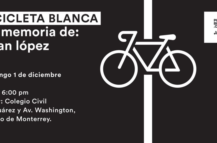 Bicicleta Blanca en memoria de Juan López Mendoza
