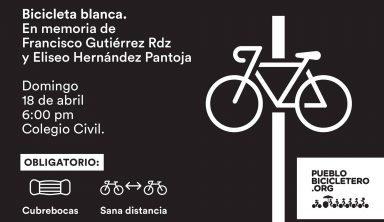 Bicicletas blancas en memoria de Francisco Gutiérrez Rodríguez y Eliseo Hernández Pantoja