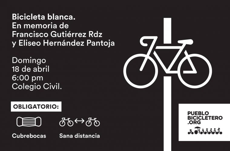 Bicicletas blancas en memoria de Francisco Gutiérrez Rodríguez y Eliseo Hernández Pantoja