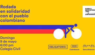 Rodada en solidaridad con el pueblo colombiano – 9 de mayo