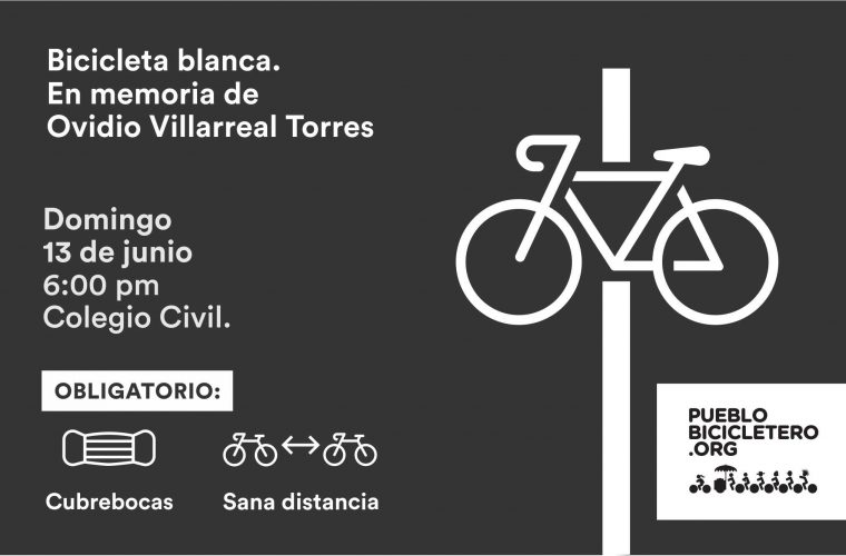 Bicicleta Blanca en memoria de Ovidio Villarreal Torres
