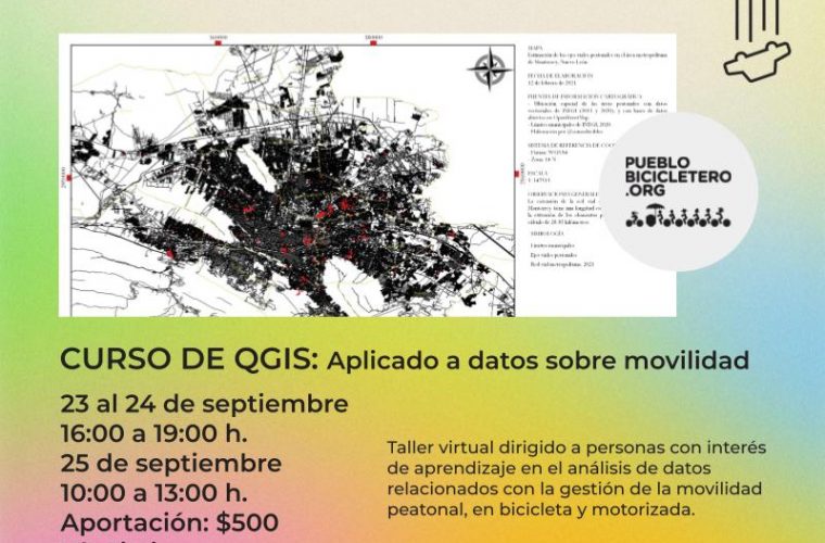 Curso de QGIS: aplicado al análisis de datos sobre movilidad – 23 al 25 de septiembre