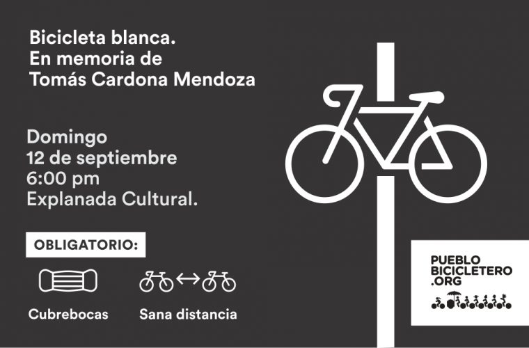 Bicicleta blanca en memoria de Tomás Cardona Mendoza –  12 de septiembre
