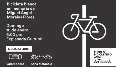 Bicicleta Blanca en memoria de Miguel Ángel Morales Flores