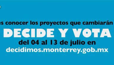 Participa en la votación de proyectos del Presupuesto Participativo de Monterrey 2022 – del 4 al 13 de julio