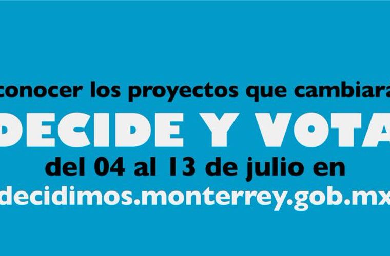 Participa en la votación de proyectos del Presupuesto Participativo de Monterrey 2022 – del 4 al 13 de julio