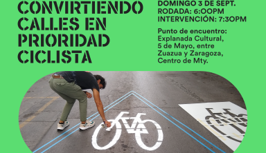 Convirtiendo calles en prioridad ciclista / 100En1Día Monterrey
