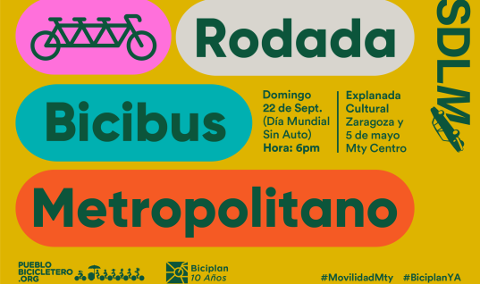 Rodada bicibús metropolitano – 22 de septiembre