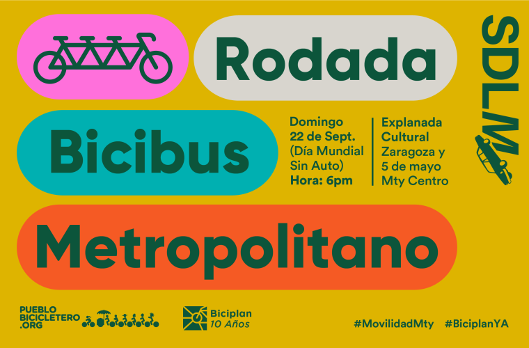 Rodada bicibús metropolitano – 22 de septiembre